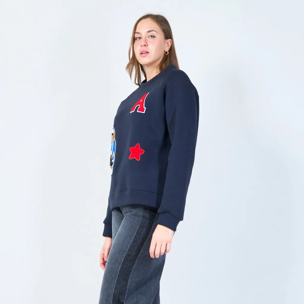 Embroidered crewneck sweatshirt wholesale