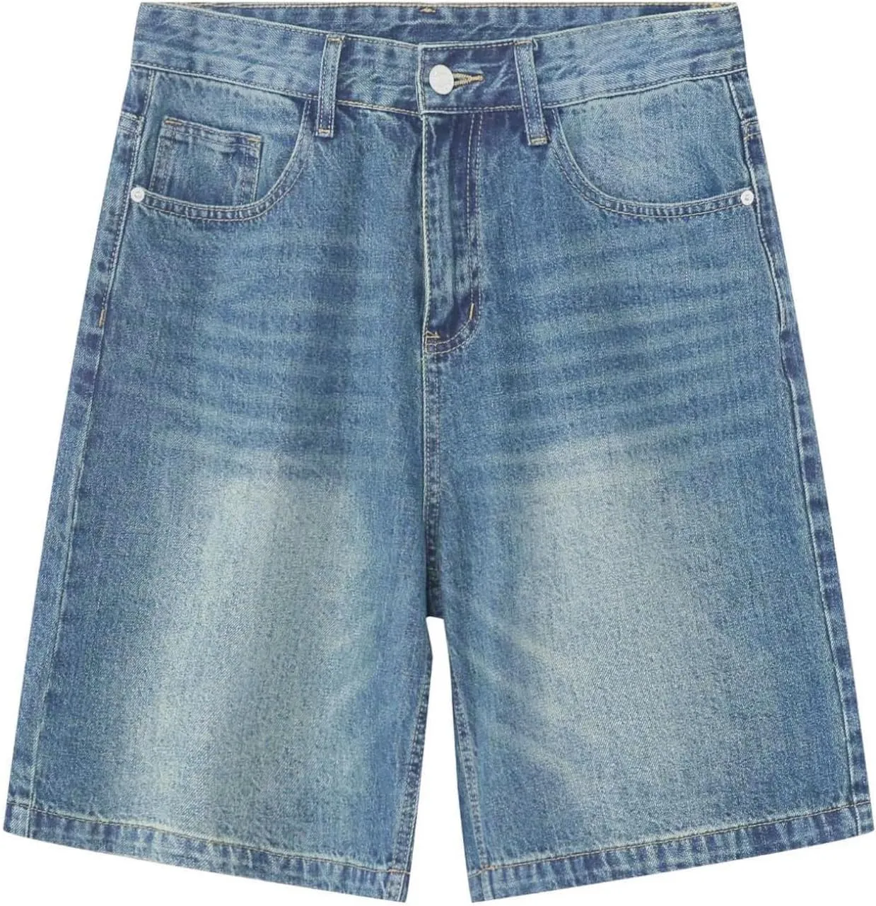 EMMIOL Mens Baggy Jean Shorts Loose Fit Denim Shorts Men Summer Casual Jorts Y2k Hip Hop Short Jeans Streetwear Clothes