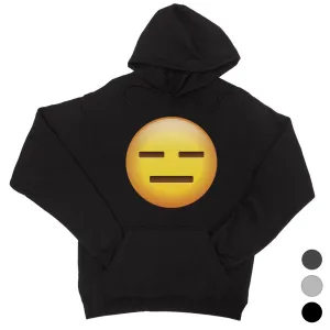 Emoji-Emotionless Unisex Pullover Hoodie Simpele Basic Friend Gift