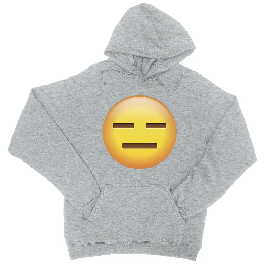 Emoji-Emotionless Unisex Pullover Hoodie Simpele Basic Friend Gift