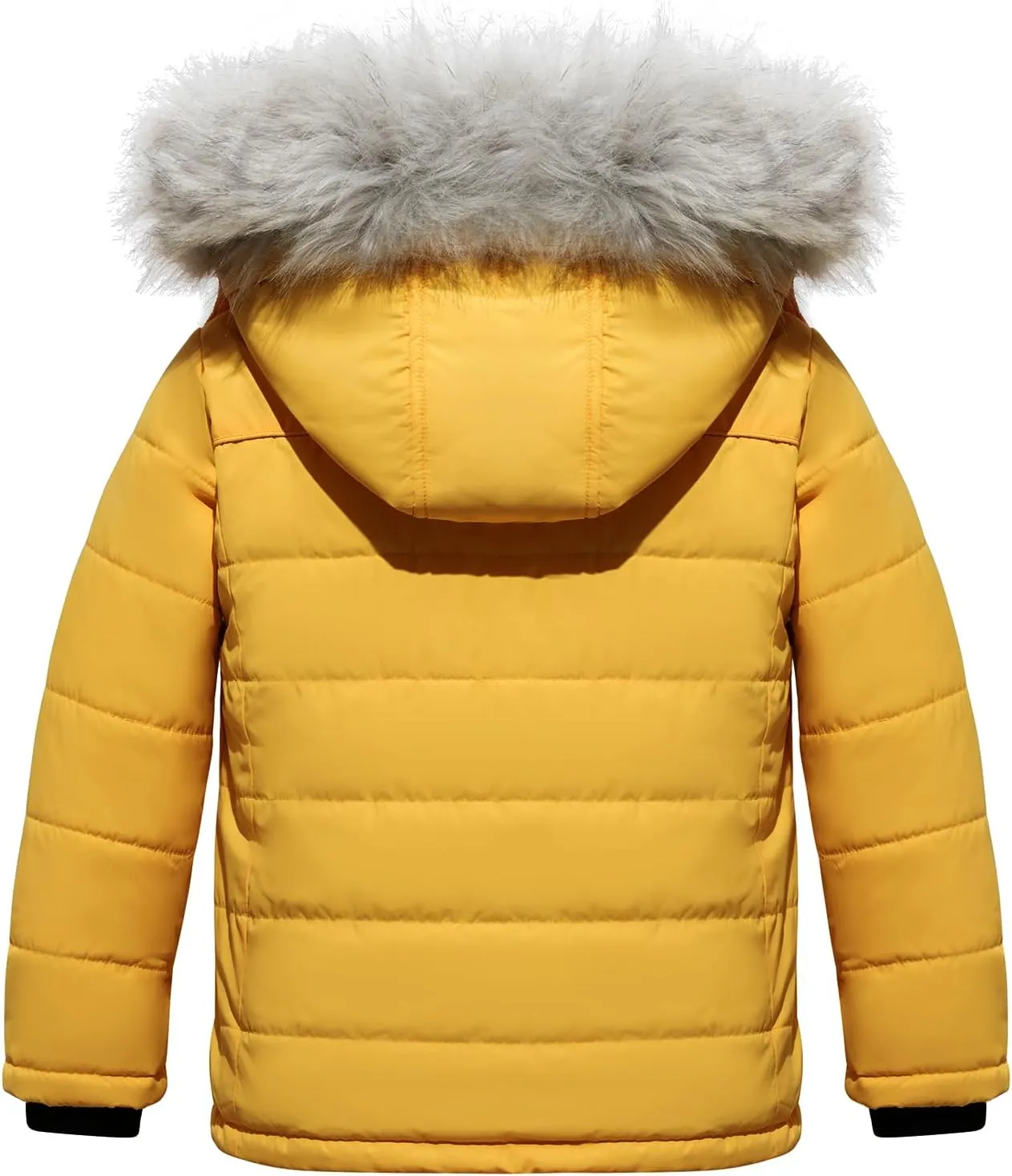 FARVALUE Girls' Winter Coats Thicken Fleece Lined Padded Hooded Puffer Jacket Coat for Girls