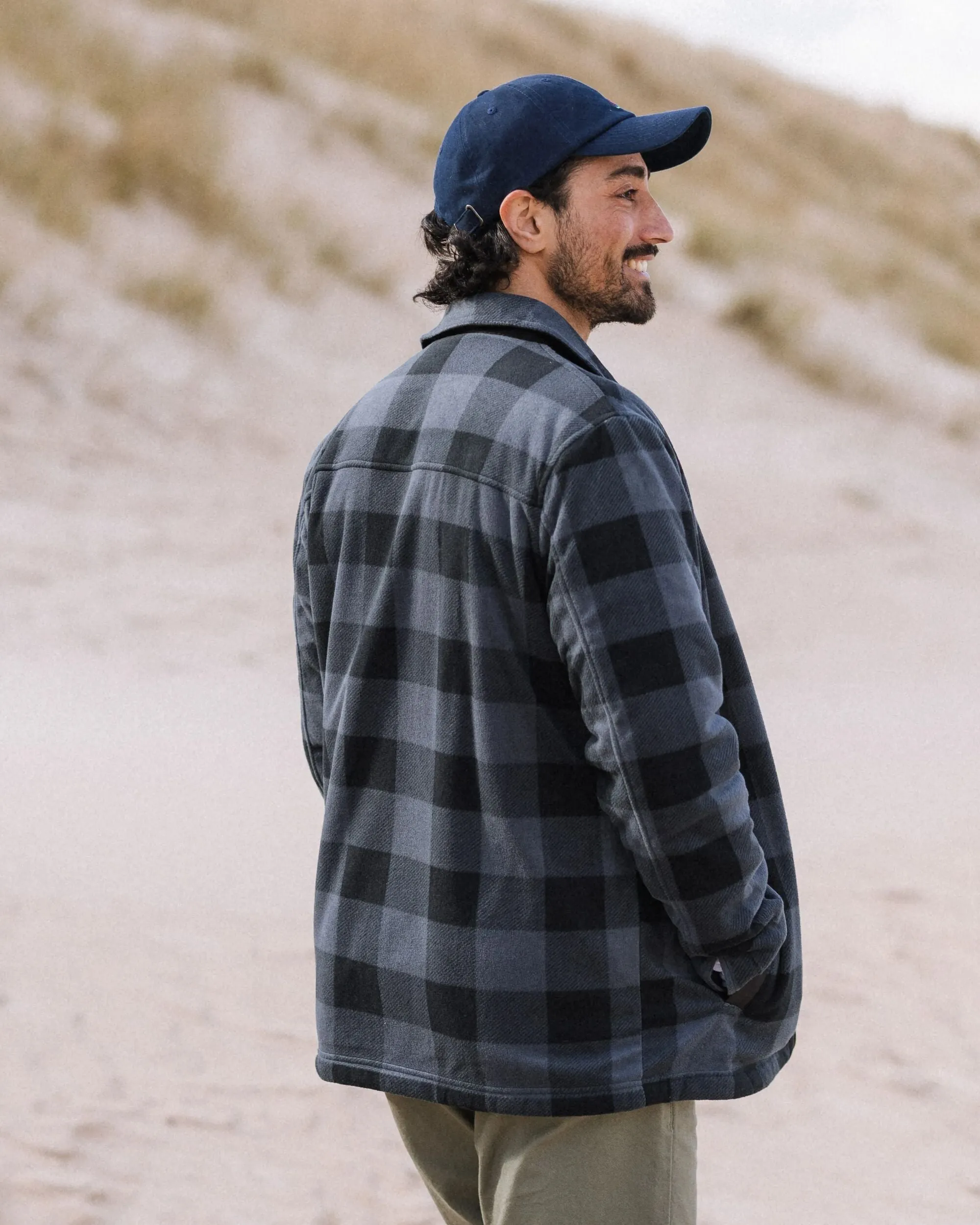 Firelight Sherpa Lined Overshirt - Storm Grey Buffalo