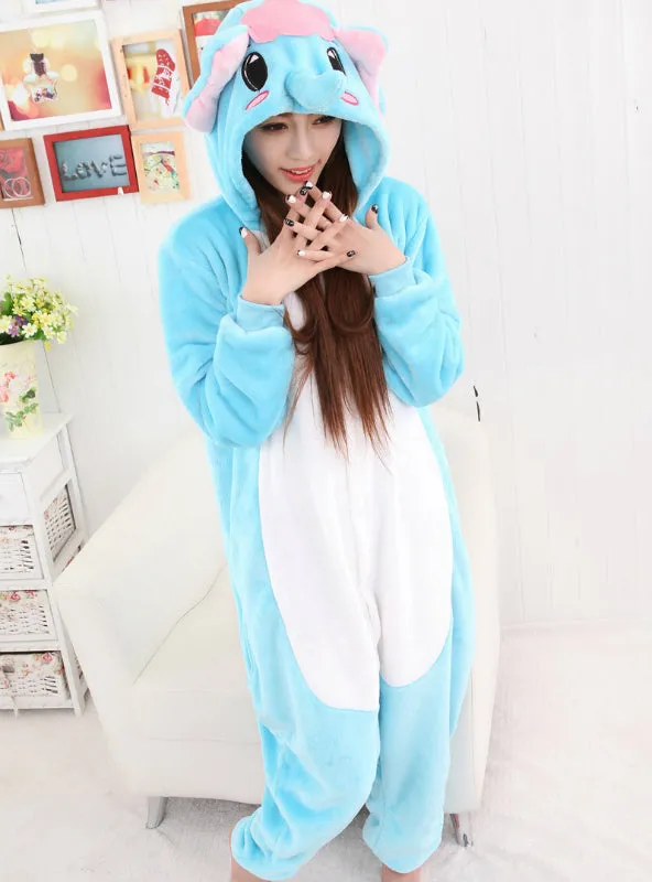 Flannel Cartoon Siamese Pajamas Elephant Animal