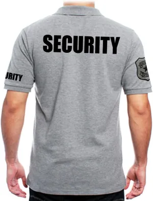 for Men's Security with Embroidery Badge Collar Polo Shirt