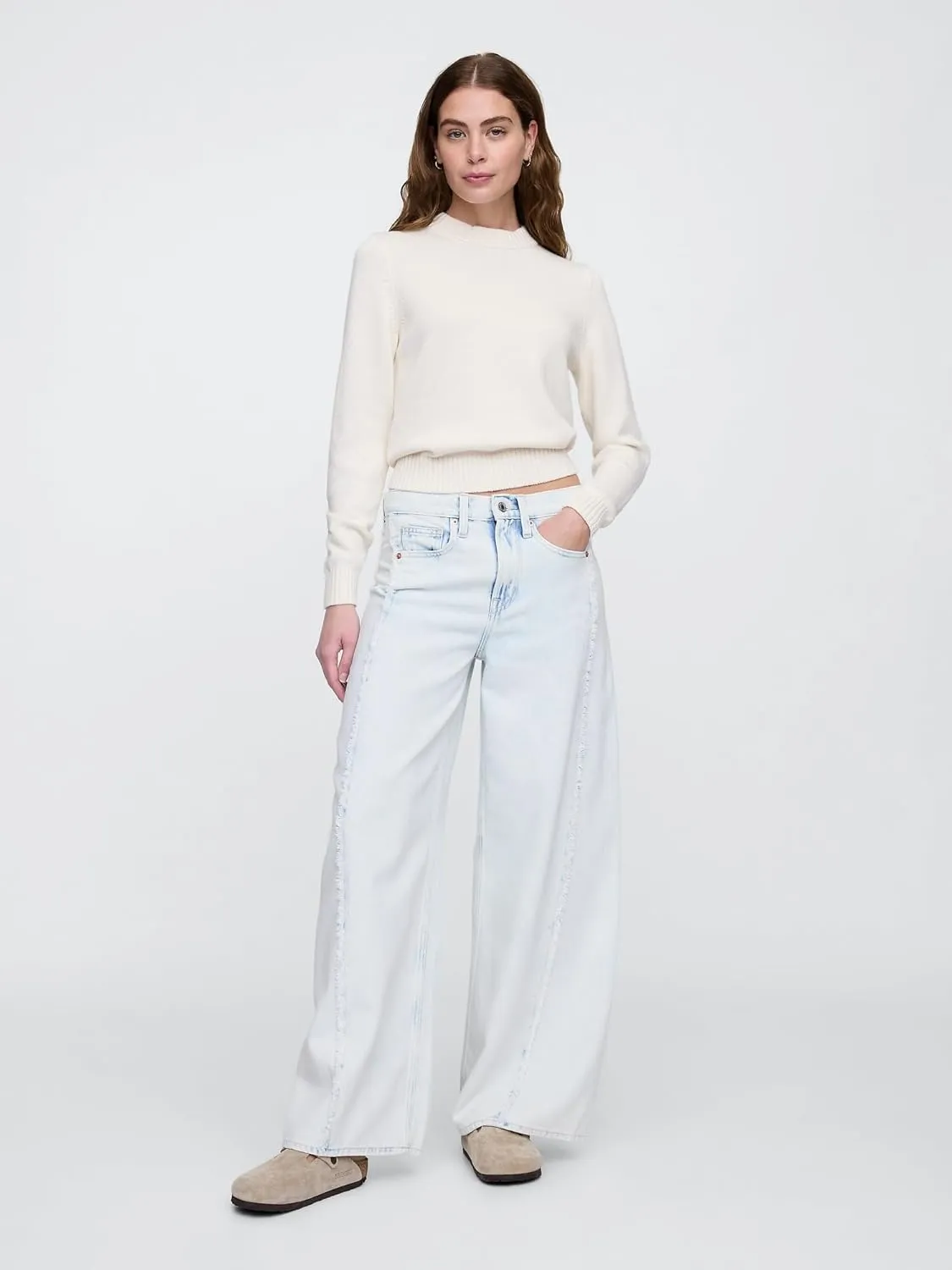 GAP Women's High Neck Cotton Crew Sweater