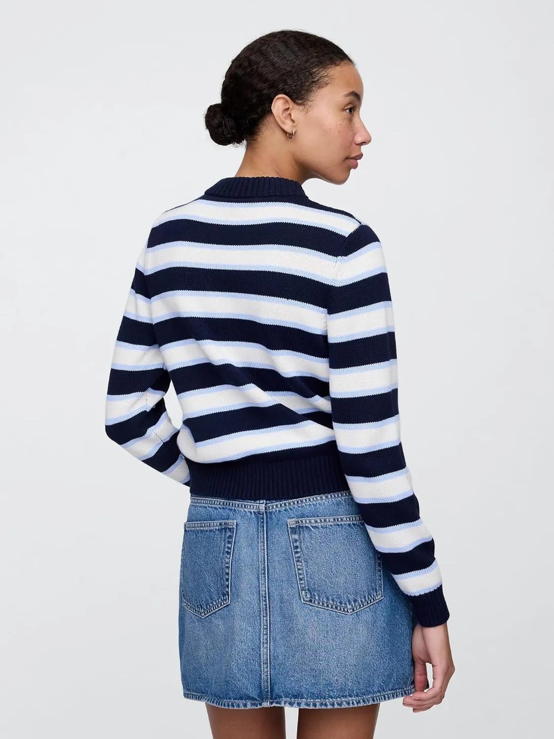 GAP Women's High Neck Cotton Crew Sweater