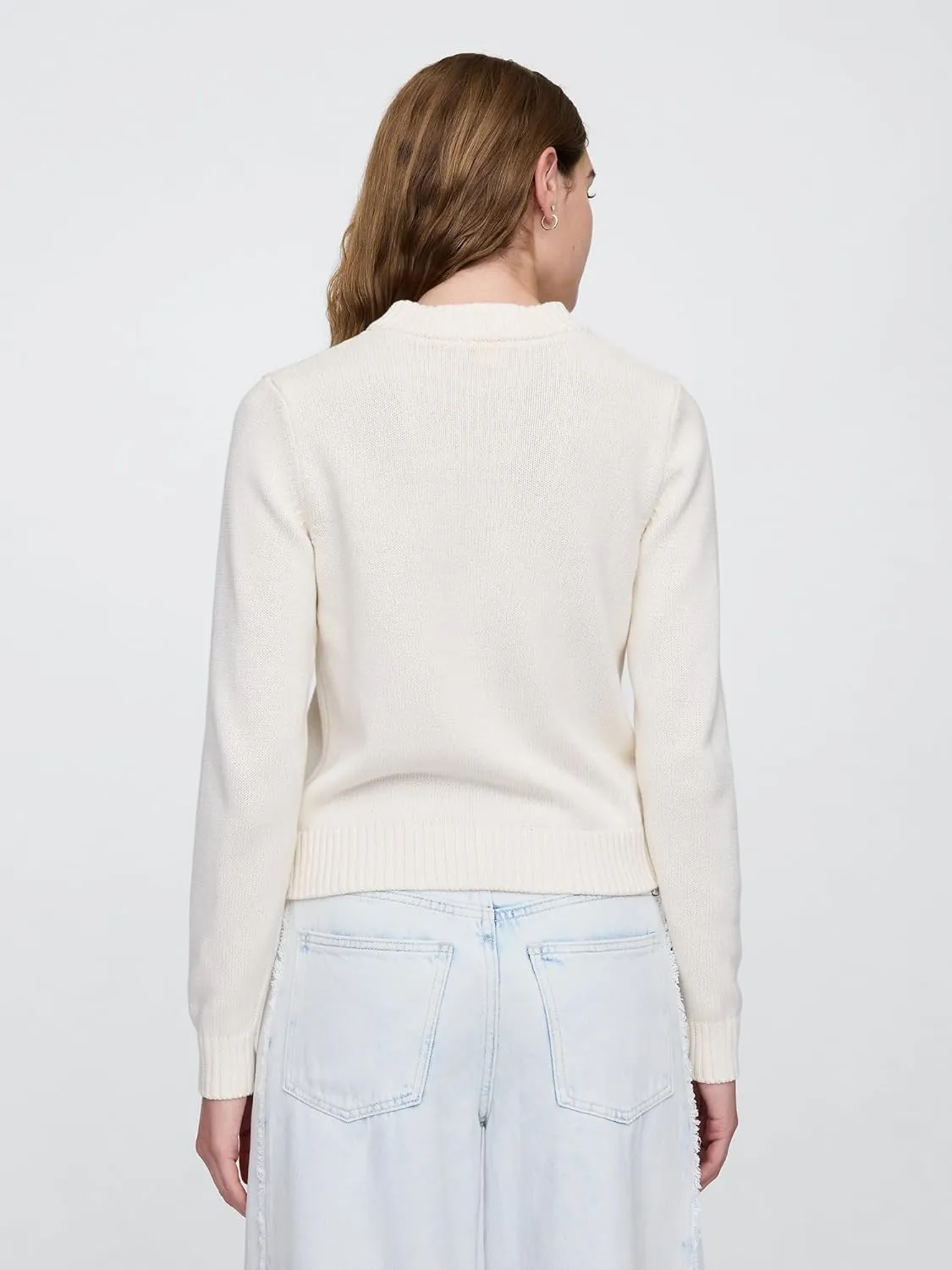GAP Women's High Neck Cotton Crew Sweater