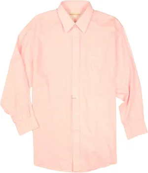 Gold Label Men's Point Collar Dress Shirt with Pocket Non-Iron Wrinkle-Resistant, Regular Sizes