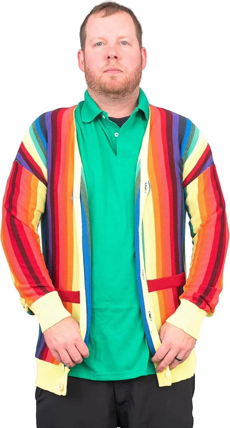 Golf Rainbow Cardigan Sweater Caddy Halloween Costume Cosplay