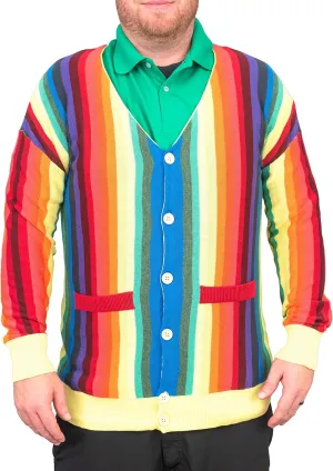 Golf Rainbow Cardigan Sweater Caddy Halloween Costume Cosplay