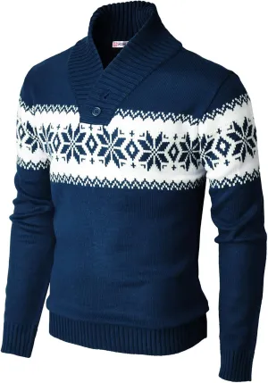 H2H Mens Slim Fit Casual Christmas Sweater Knitted Xmas Knitwear Holiday Knit