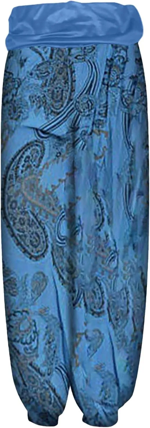 Harem Pants Women Hippie High Waist Boho Petite Length Pants 2024 Plus Size Causal Yoga Flowy Lounge Pajama Joggers
