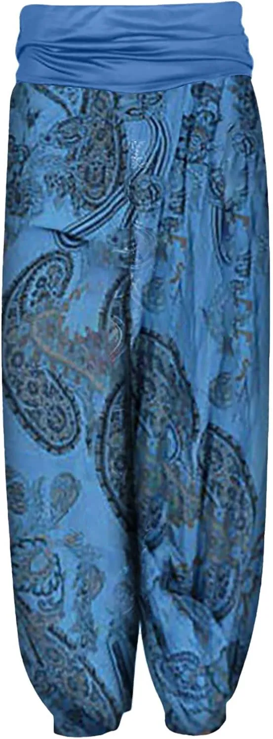 Harem Pants Women Hippie High Waist Boho Petite Length Pants 2024 Plus Size Causal Yoga Flowy Lounge Pajama Joggers