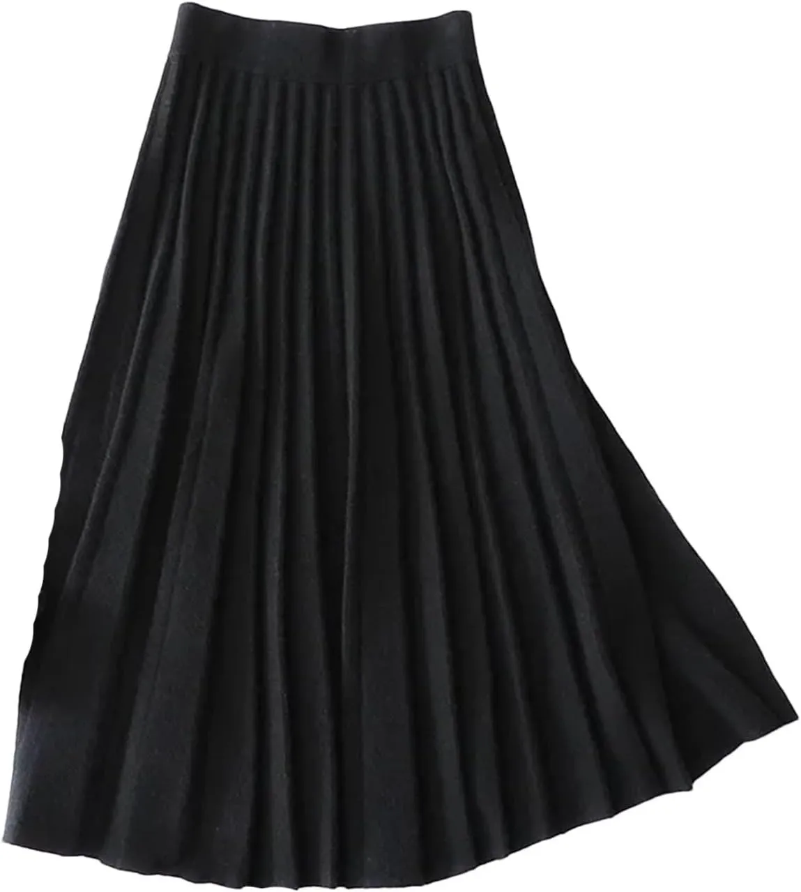 Hgvcfcv Women's Pleated Knit Sweater Midi Skirts