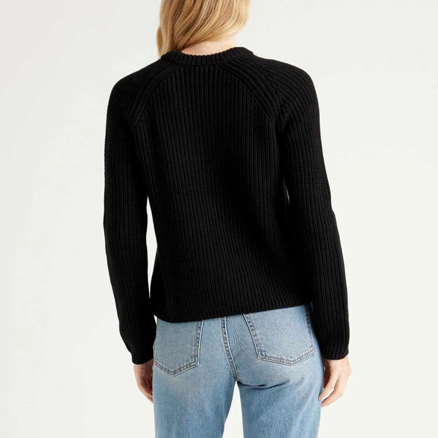 Hixiaohe Women's Sweater 2025 Fall Fisherman Knit Pullover Cascual Solid Color Crewneck Long Sleeve Sweater Top