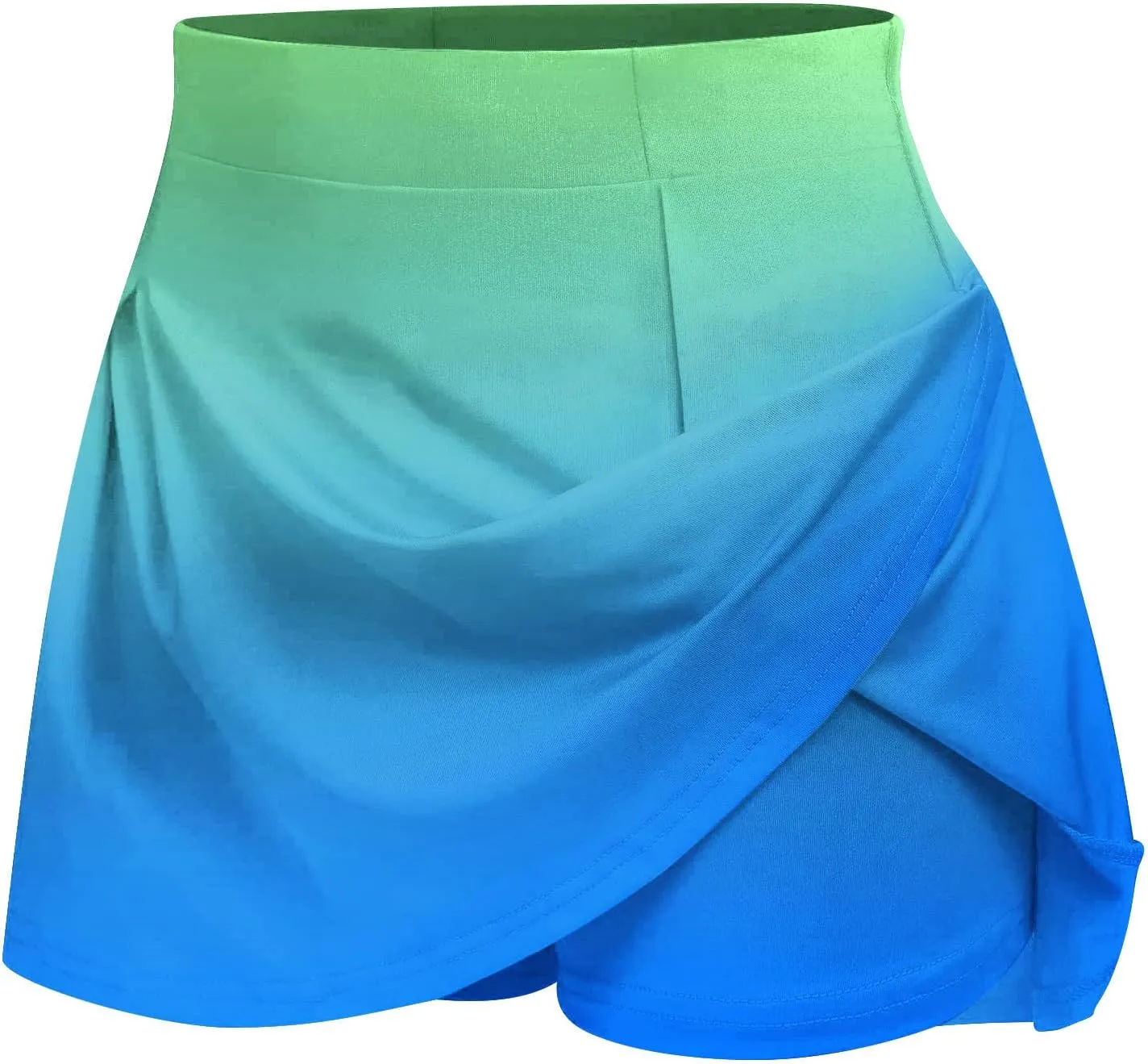 hlysgo Women's Athletic Workout Tennis Skorts Summer Trendy Tie-Dye Print High Waist Flowy Mini Skirt with Inner Shorts