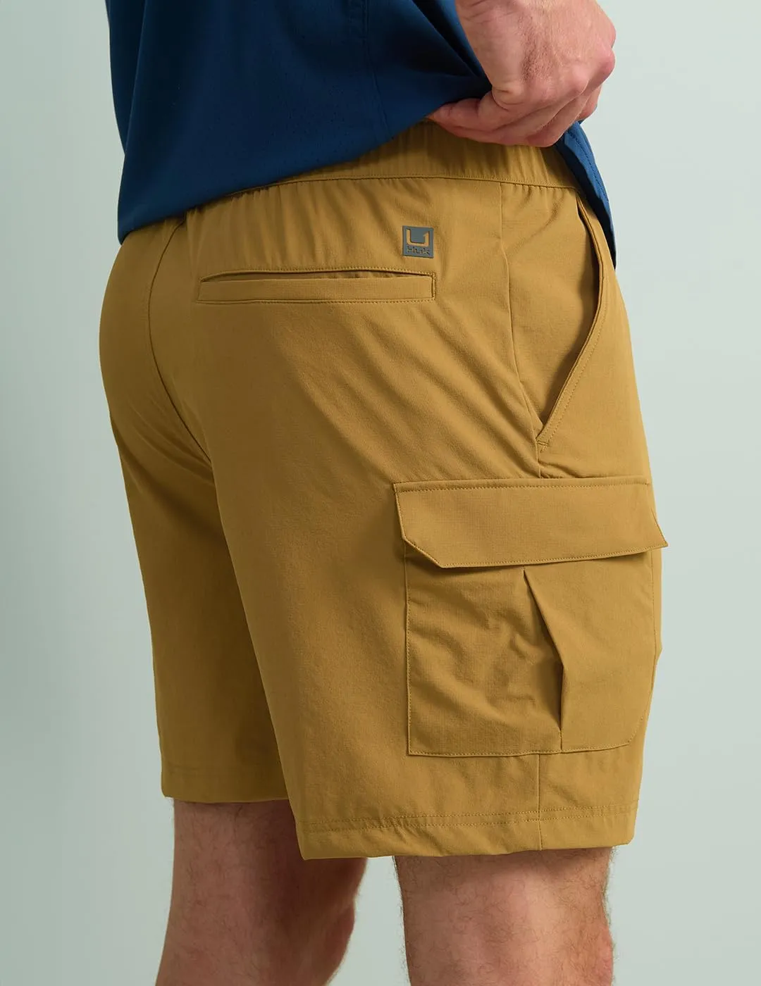HUK Men's Creekbed, 7" Performance Fishing Cargo Shorts
