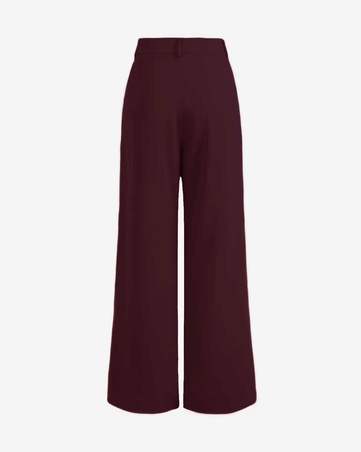 INVERTED PLEAT STRAIGHT PANTS - MAROON