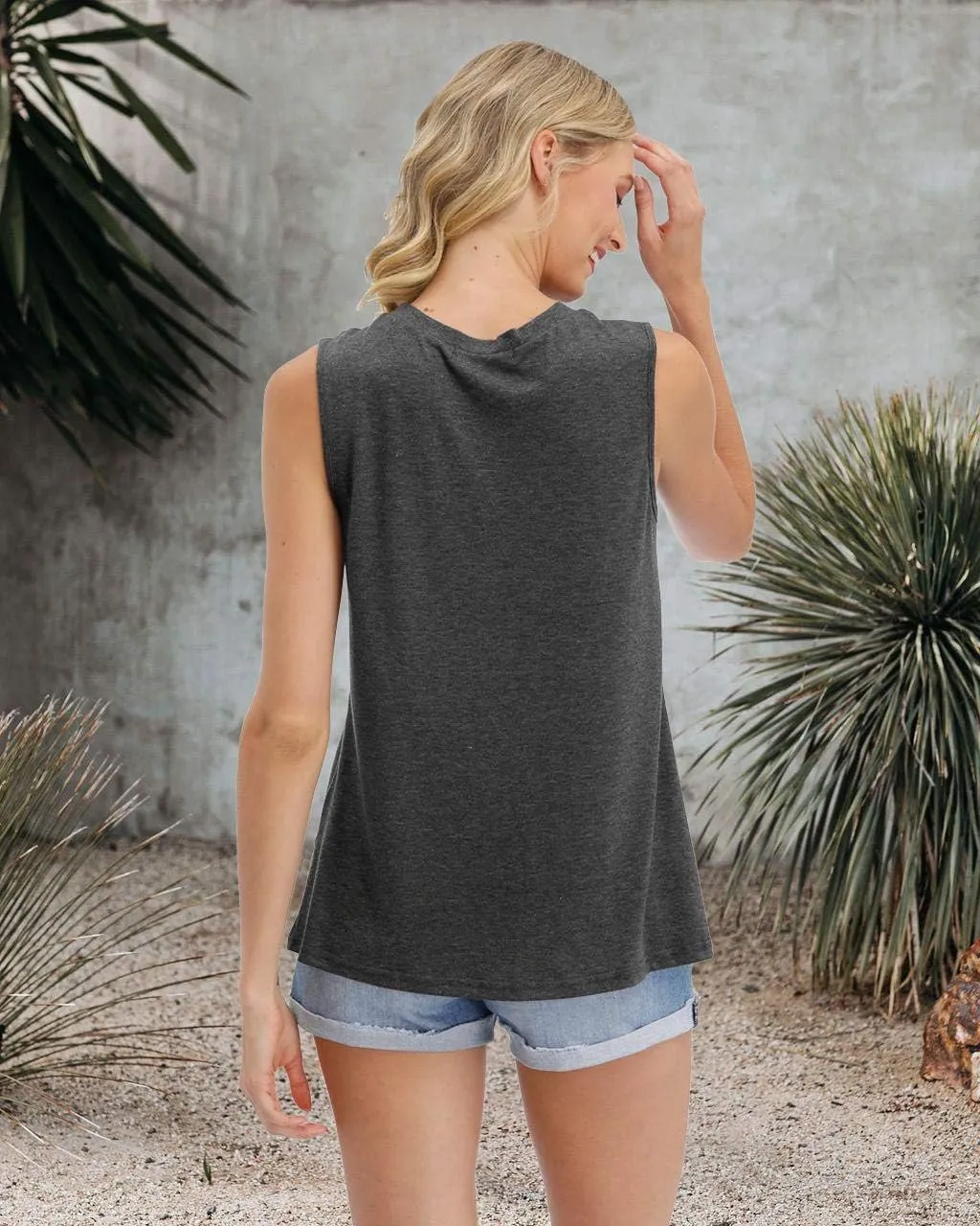 IRISGOD Womens Tank Tops Loose Fit Summer Cute Graphic Sleeveless Shirts Workout Basic Tunic