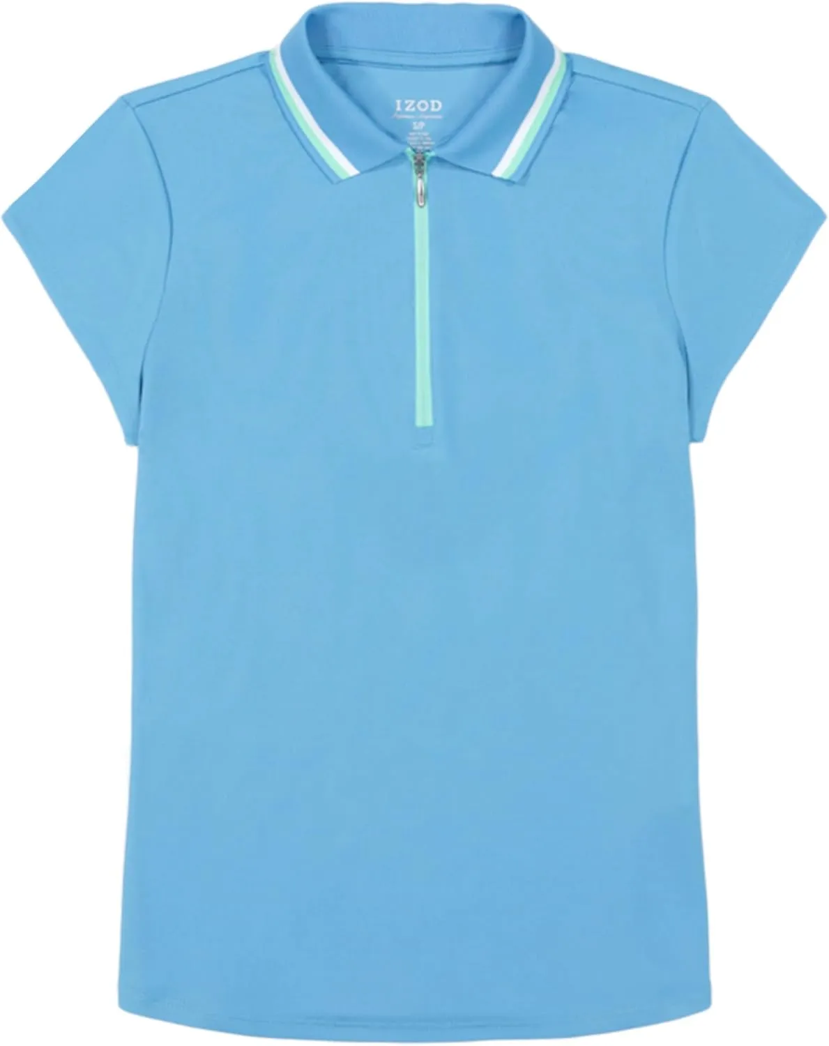 IZOD Women's Shirt Performance Stretch Golf Collared Cap Sleeve