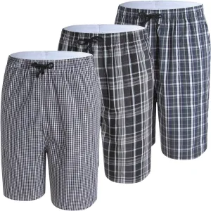 JINSHI Men's Sleep Shorts Lounge Sleepwear 3PACK