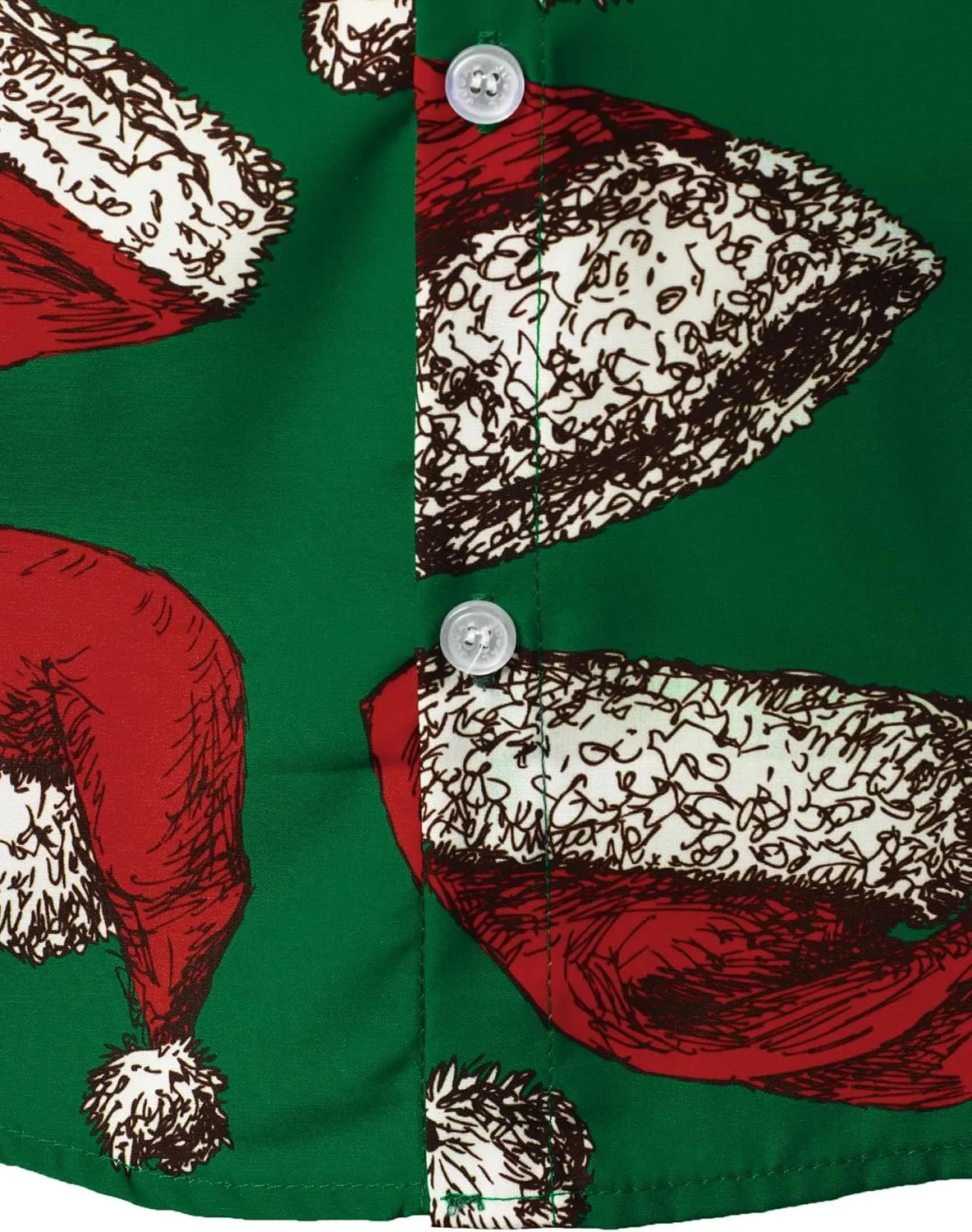 JOGAL Men's Christmas Shirt Santa Claus Party Flamingo Casual Hawaiian Shirts