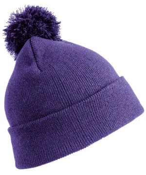 Junior pom pom beanie | Purple
