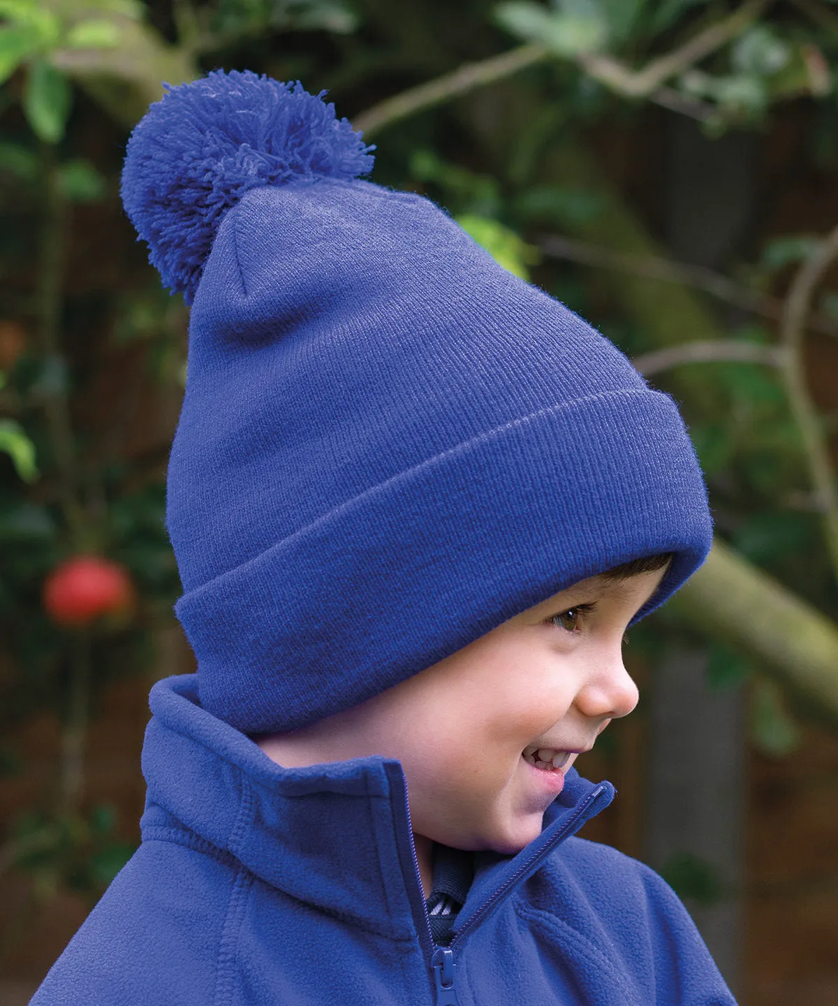 Junior pom pom beanie | Purple