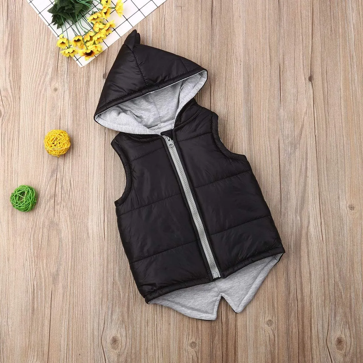 Kids Baby Boys Girls Dinosaur Hoodie Jacket Zipper Up Cotton Padded Hooded Coat Outwear