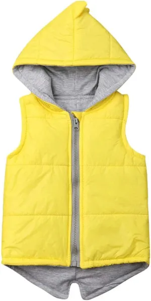 Kids Baby Boys Girls Dinosaur Hoodie Jacket Zipper Up Cotton Padded Hooded Coat Outwear