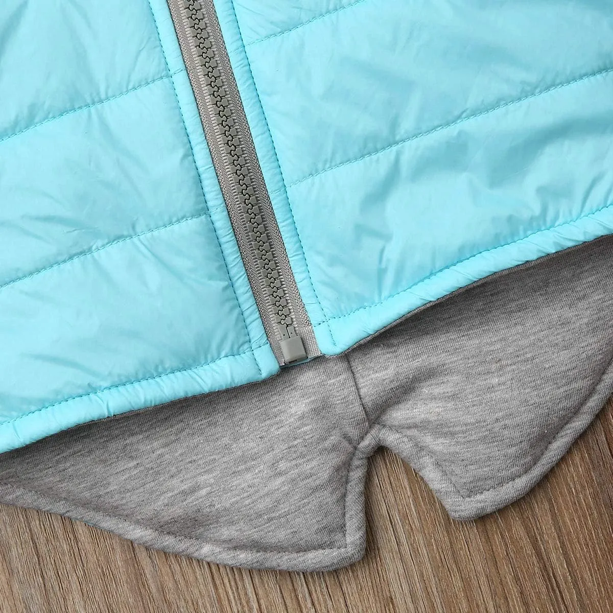 Kids Baby Boys Girls Dinosaur Hoodie Jacket Zipper Up Cotton Padded Hooded Coat Outwear