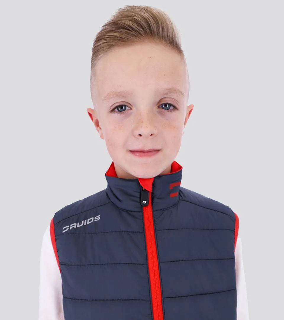 KIDS BLOQUE FIT GILET - RED / NAVY