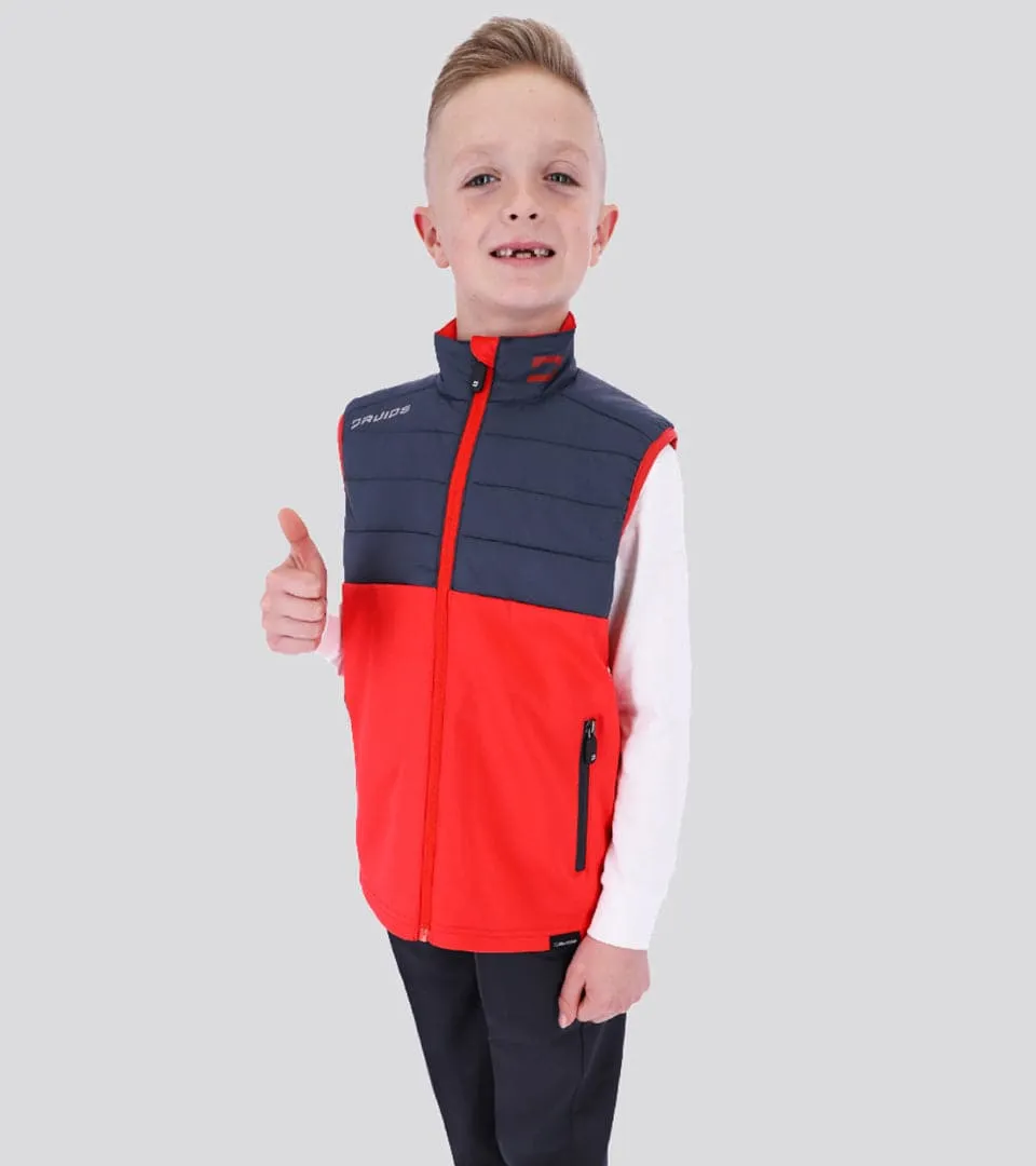 KIDS BLOQUE FIT GILET - RED / NAVY