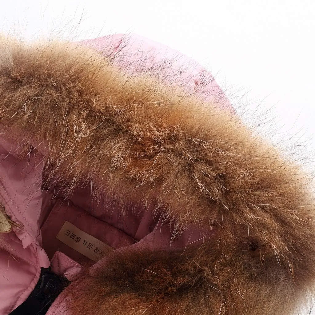 Kids Girls Winter Down Coat Mid Long Overcoat Lightweight Down Jacket Thickened Windbreaker with Hood s