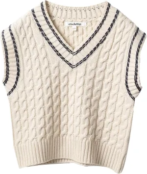 Kids Sweater Vest Girls Boys Toddler Vest V Neck Cute Tank Top