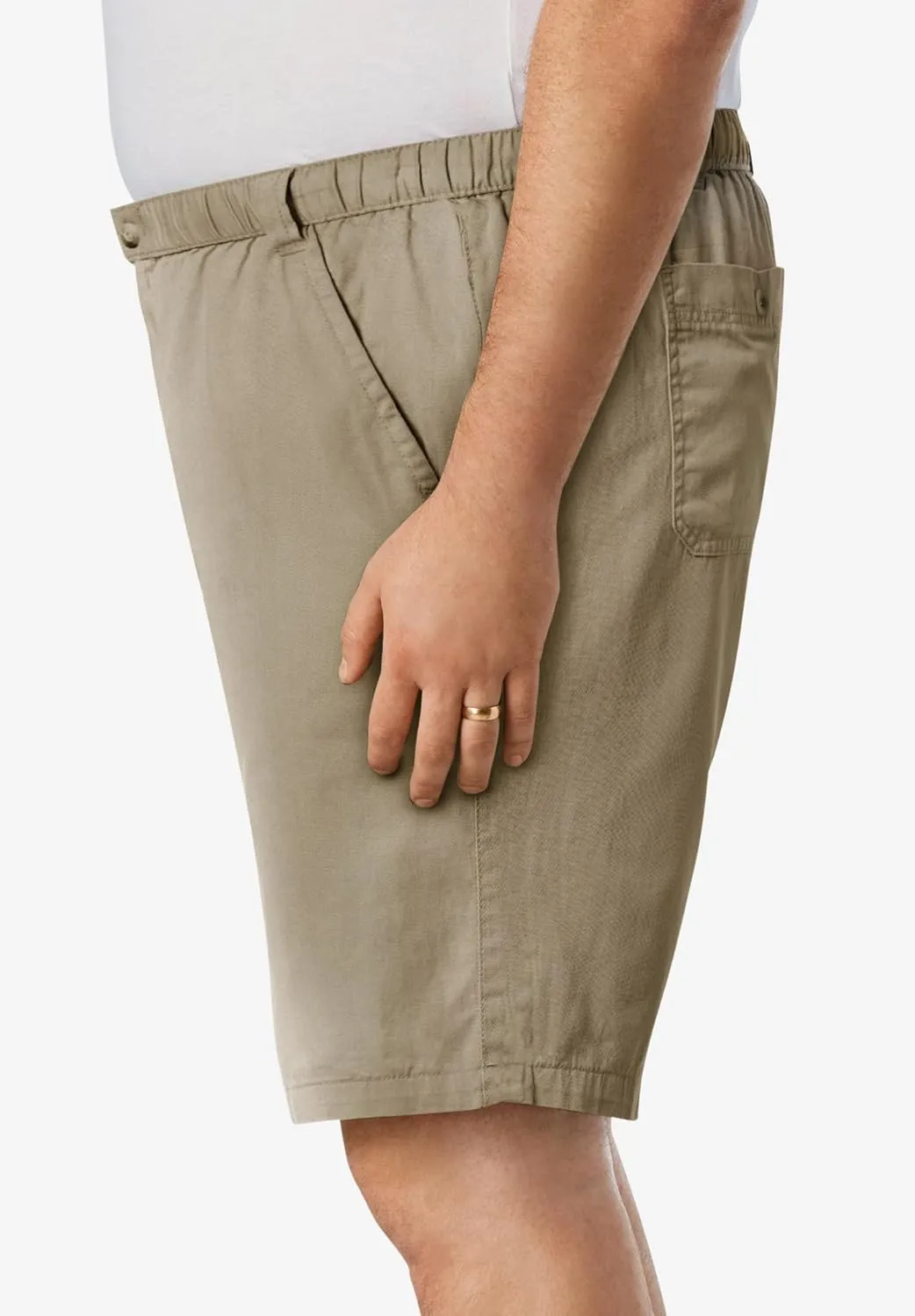 KingSize Knockarounds 8" Full Elastic Plain Front Shorts
