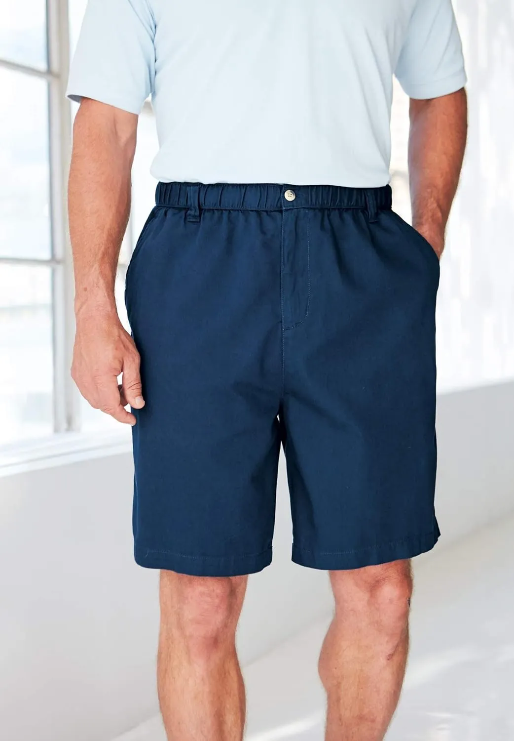 KingSize Knockarounds 8" Full Elastic Plain Front Shorts