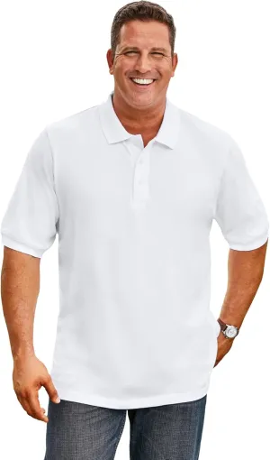 KingSize Men's Big & Tall Shrink-Less Piqu Polo Shirt