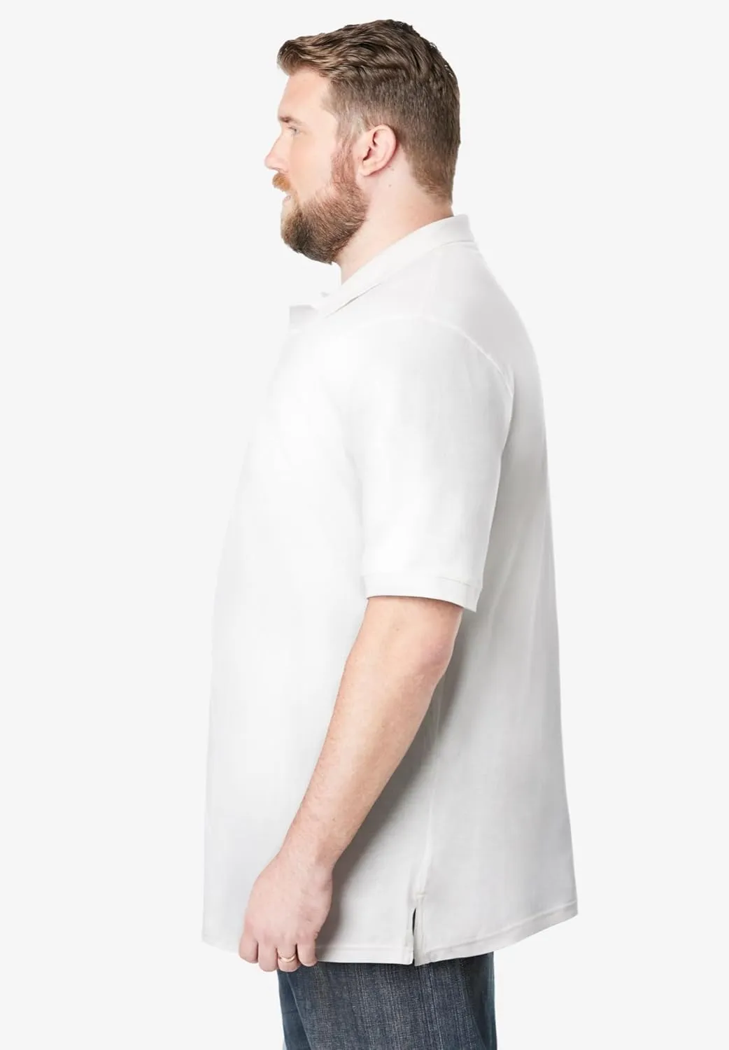 KingSize Men's Big & Tall Shrink-Less Piqu Polo Shirt