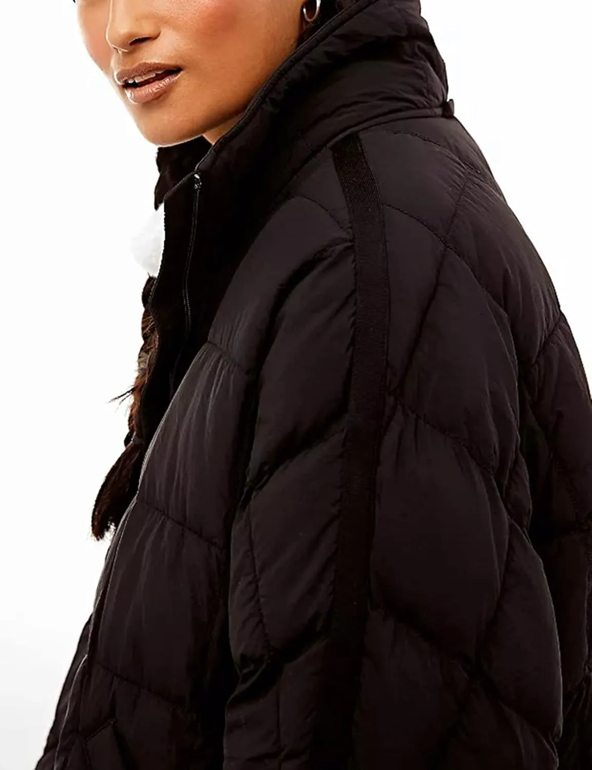 Kissonic Women's Lightweight Puffer Jackets Long Sleeve Packable Down Coat Short Outwear