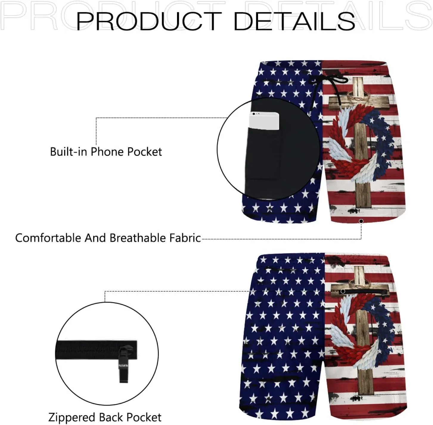 KSLIDS Mens Swim Trunks with Compression Liner 2-in-1 Swimming Shorts 5 inch Inseam Quick Dry Beach Board Shorts