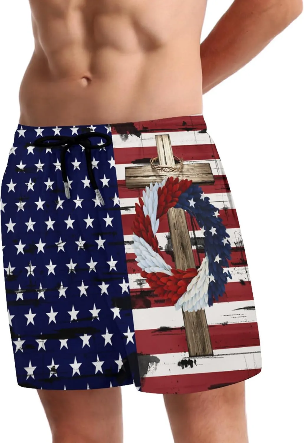 KSLIDS Mens Swim Trunks with Compression Liner 2-in-1 Swimming Shorts 5 inch Inseam Quick Dry Beach Board Shorts