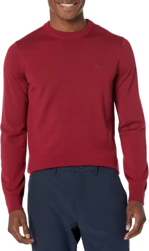 Lacoste Men's Crew Neck Merino Wool Sweater