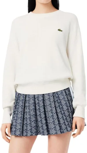 Lacoste Women's Crewneck Cotton Pullover Sweater