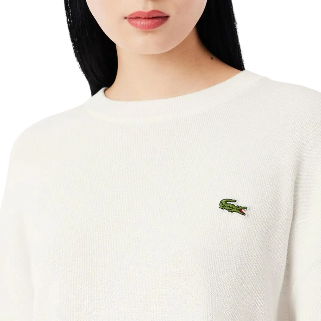 Lacoste Women's Crewneck Cotton Pullover Sweater