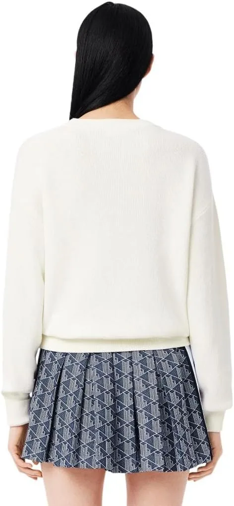 Lacoste Women's Crewneck Cotton Pullover Sweater