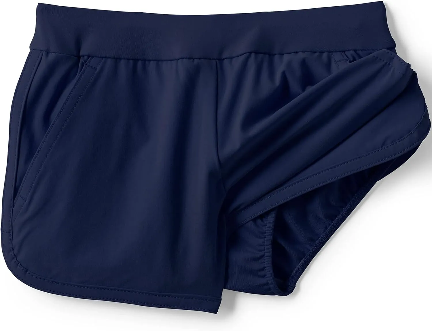 Lands' End Girls Comfort Waist Stretch Swim Shorts