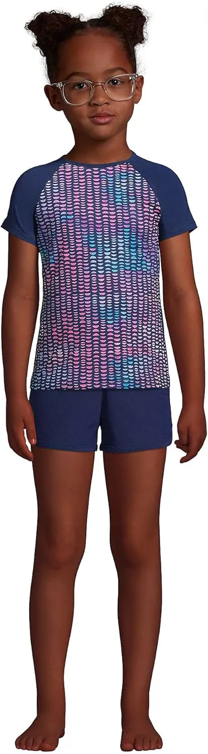 Lands' End Girls Comfort Waist Stretch Swim Shorts