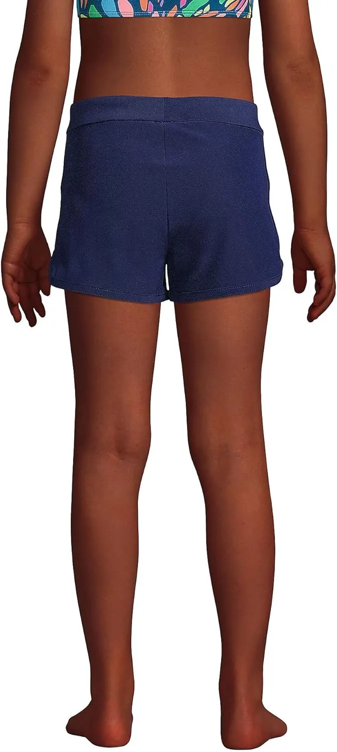 Lands' End Girls Comfort Waist Stretch Swim Shorts