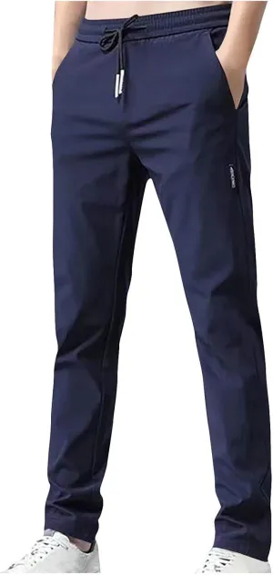 Lightweight Pants Men,Mens Outdoor Hiking Pants Casual Comfy Workout Trousers with Drawstring Mens Baggy Cargo Pants